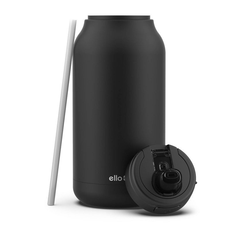 slide 2 of 9, Ello 64oz Hydra Stainless Steel 1/2 Gallon Jug - Black: Portable Water Jug, Dishwasher-Safe, Cold Beverages, 64 oz, 1/2 gal