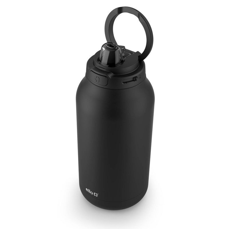 slide 3 of 9, Ello 64oz Hydra Stainless Steel 1/2 Gallon Jug - Black: Portable Water Jug, Dishwasher-Safe, Cold Beverages, 64 oz, 1/2 gal
