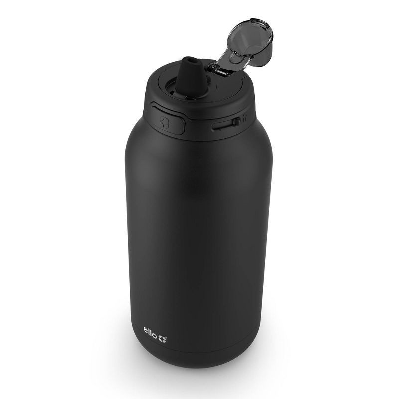 slide 4 of 9, Ello 64oz Hydra Stainless Steel 1/2 Gallon Jug - Black: Portable Water Jug, Dishwasher-Safe, Cold Beverages, 64 oz, 1/2 gal