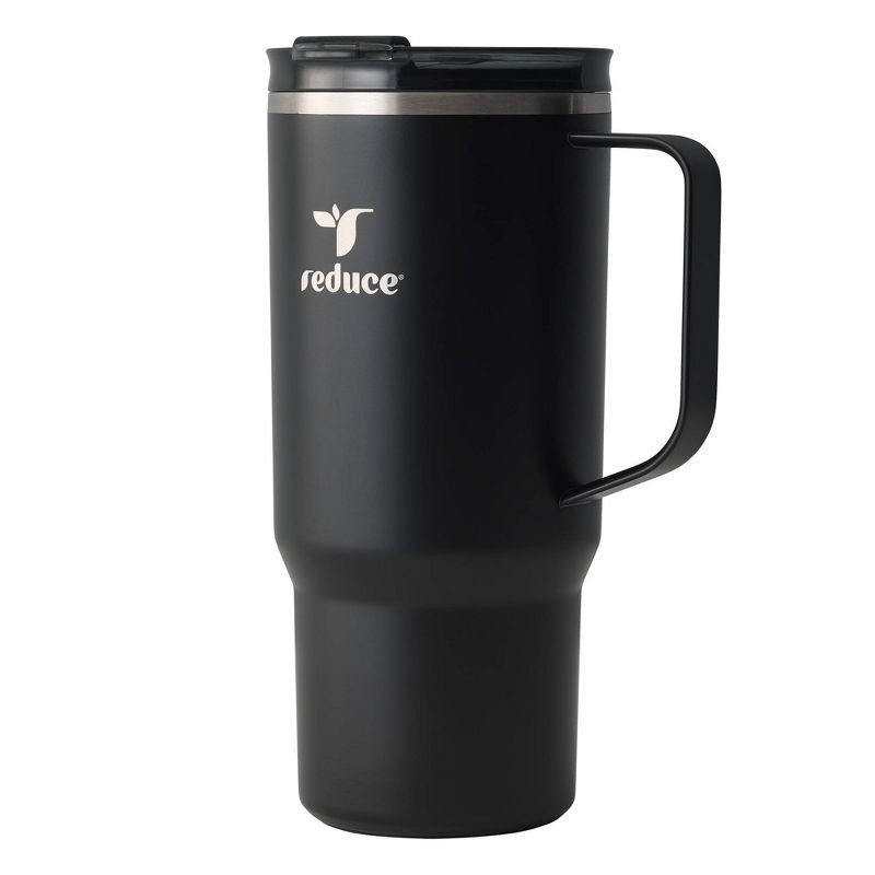slide 2 of 6, Reduce 24oz Hot1 Vacuum Insulated Stainless Steel Travel Mug with Steam Release Lid Black: Dishwasher-Safe, 24 oz