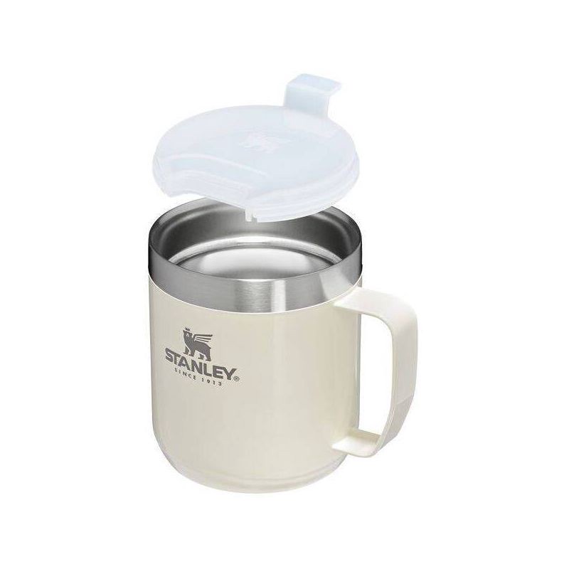 slide 3 of 5, Stanley 12oz Stainless Steel Classic Legendary Mug - Cream Gloss: Insulated Travel Mug for Hot & Cold Beverages, Dishwasher-Safe, 12 oz