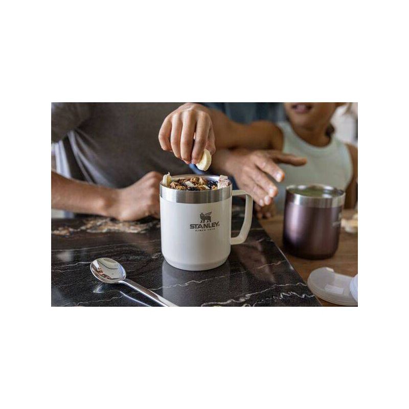 slide 5 of 5, Stanley 12oz Stainless Steel Classic Legendary Mug - Cream Gloss: Insulated Travel Mug for Hot & Cold Beverages, Dishwasher-Safe, 12 oz