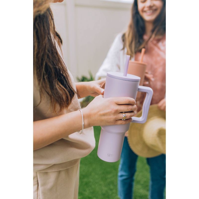 slide 2 of 10, Simple Modern Trek 40oz Stainless Steel Lidded Tumbler Powder Coat Lavender Mist: Dishwasher-Safe, Cold Beverages, 40 oz