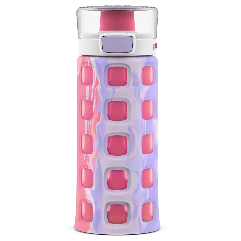 Ello 2pk Dash Plastic Kids' 16oz Water Bottles Pink/Purple