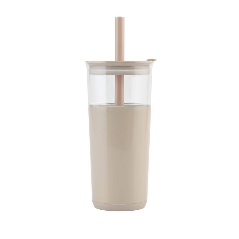 slide 8 of 8, Reduce 20oz Aspen Vacuum Insulated Stainless Steel Glass Tumbler with Lid and Straw Sand, 20 oz