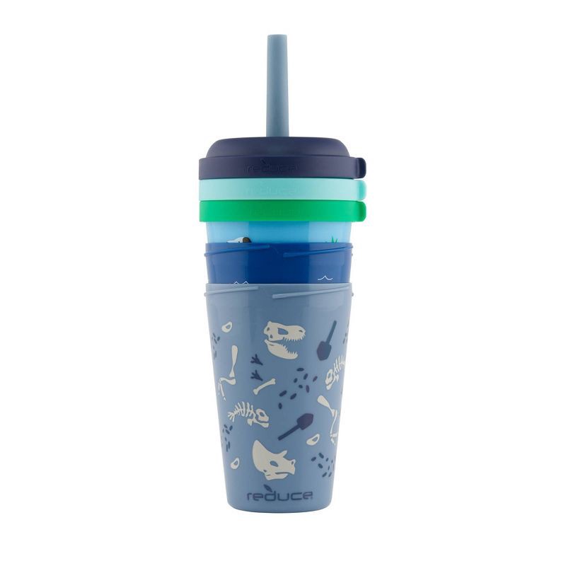 slide 3 of 5, Reduce Go-Go's New Spill Proof 12oz Portable Drinkware with Straw Scavenger Boy Set: Kids Tumbler, BPA-Free, Dishwasher-Safe, 12 oz