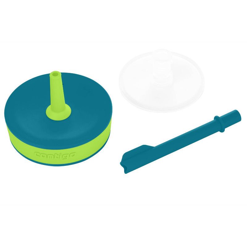 slide 4 of 5, Contigo Kids' Leighton Stainless Steel 12oz Tumbler Juniper Cool Lime with Spacecraft, 12 oz