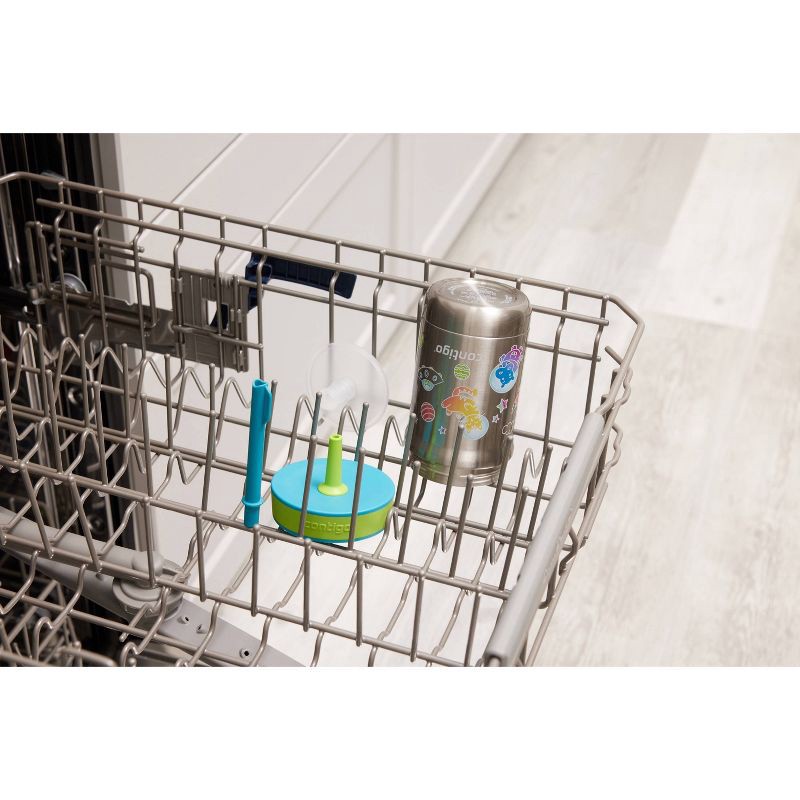 slide 5 of 5, Contigo Kids' Leighton Stainless Steel 12oz Tumbler Juniper Cool Lime with Spacecraft, 12 oz