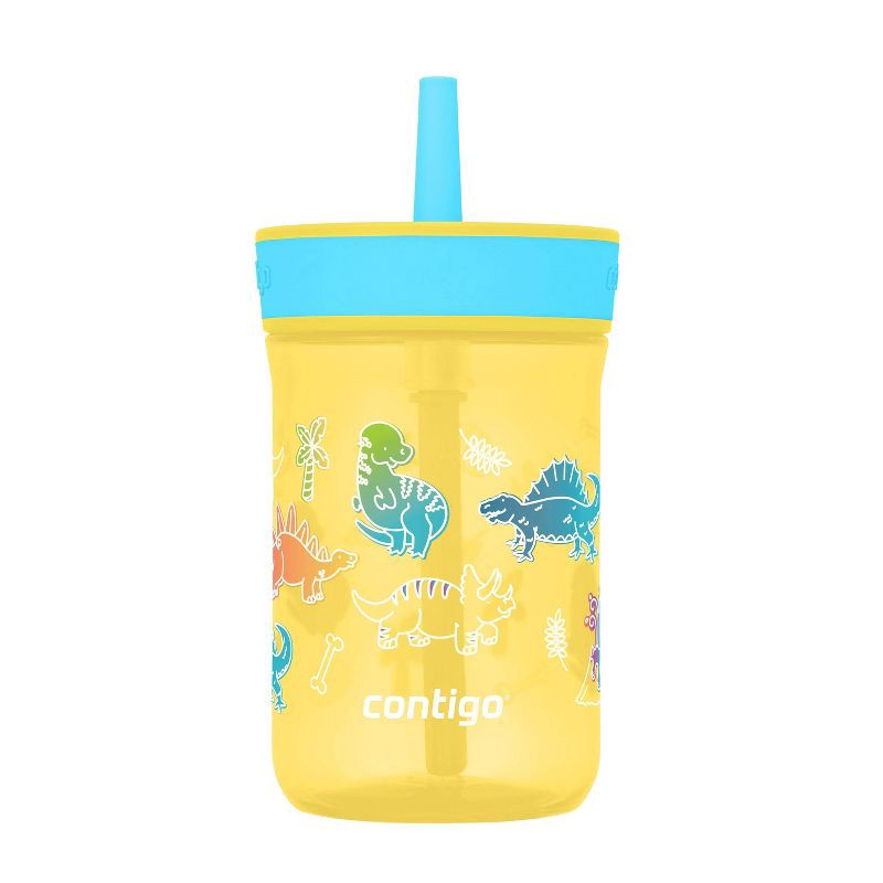 slide 3 of 6, Contigo Kids' Leighton Tritan 14oz Tumbler Pineapple Blue Raspberry with Little Dinos, 14 oz