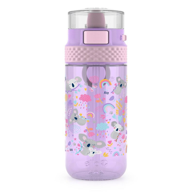 Stratus Plastic Kids' 16oz Water Bottle Purple/Pink Koala Ello 16 oz