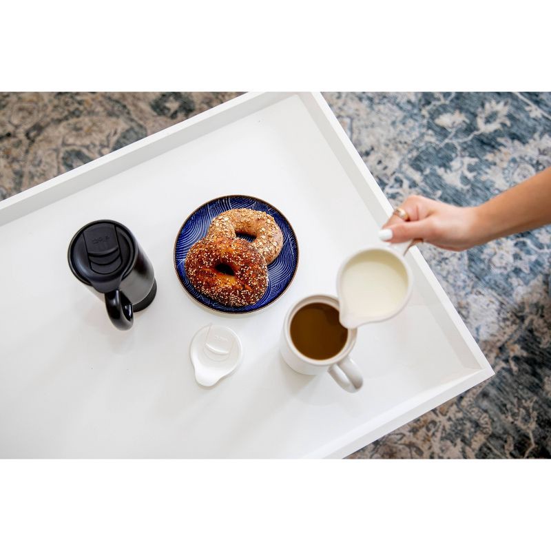 slide 5 of 8, Ello Commute 18oz Ceramic Travel Mug Black: Microwave & Dishwasher Safe, Portable Drinkware for Hot/Cold Beverages, 18 oz