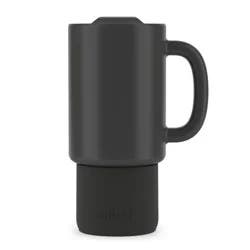 Ello Commute 18oz Ceramic Travel Mug Black: Microwave & Dishwasher Safe, Portable Drinkware for Hot/Cold Beverages