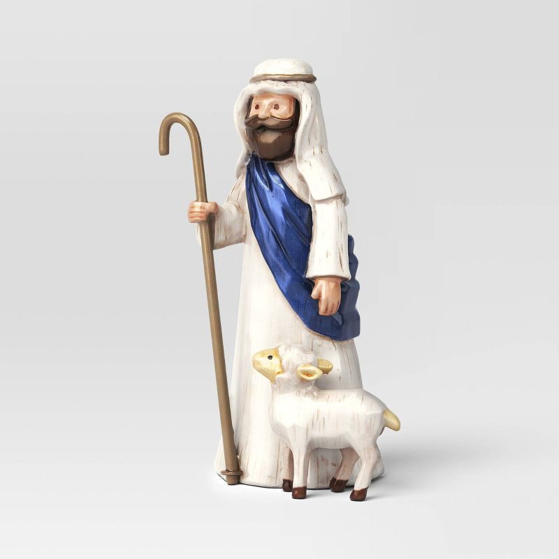 slide 6 of 6, 4pc Shepherd Christmas Figurine Set - Wondershop™: Nativity, Indoor Decor, Multicolored, 4 ct