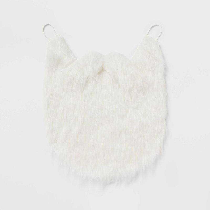 slide 1 of 3, Santa Beard Christmas Costume Headwear - Wondershop™: Adult Moustache, Gender Neutral, 1 ct