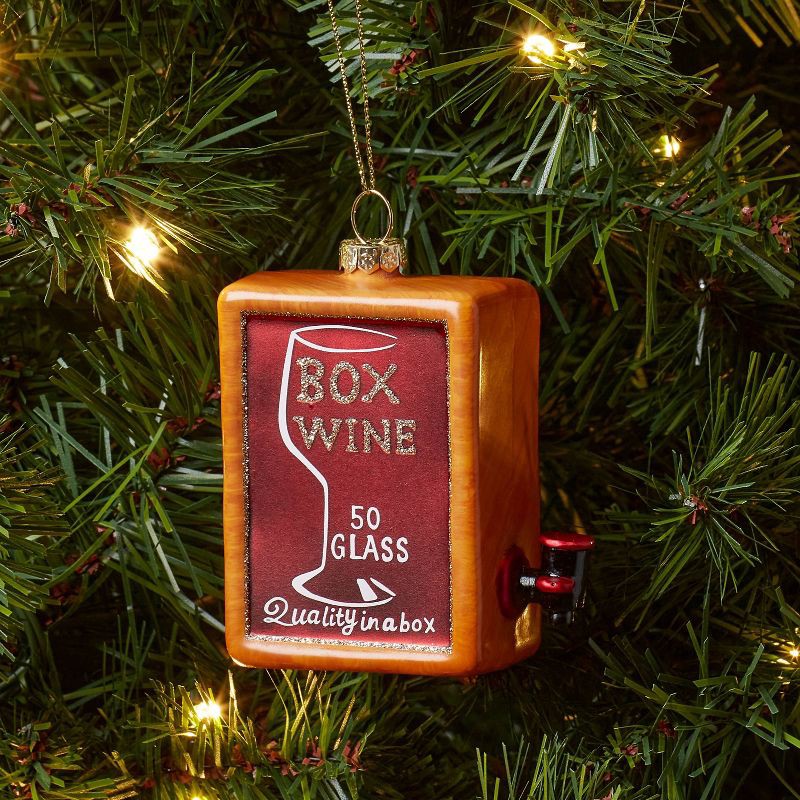 slide 2 of 3, Glass Boxed Wine Christmas Tree Ornament - Wondershop™, 1 ct