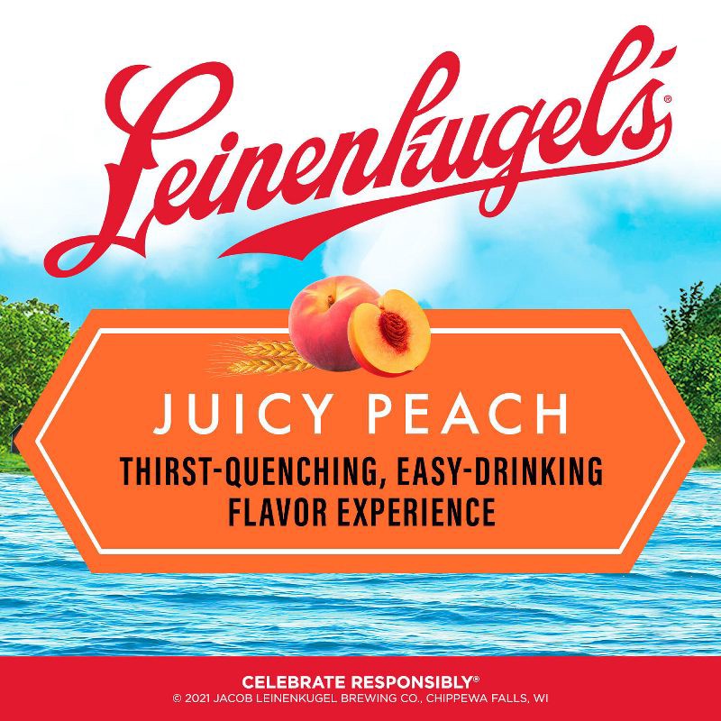 slide 5 of 9, Leinenkugel's Juicy Peach - 12pk/12 fl oz Cans, 12 ct; 12 fl oz