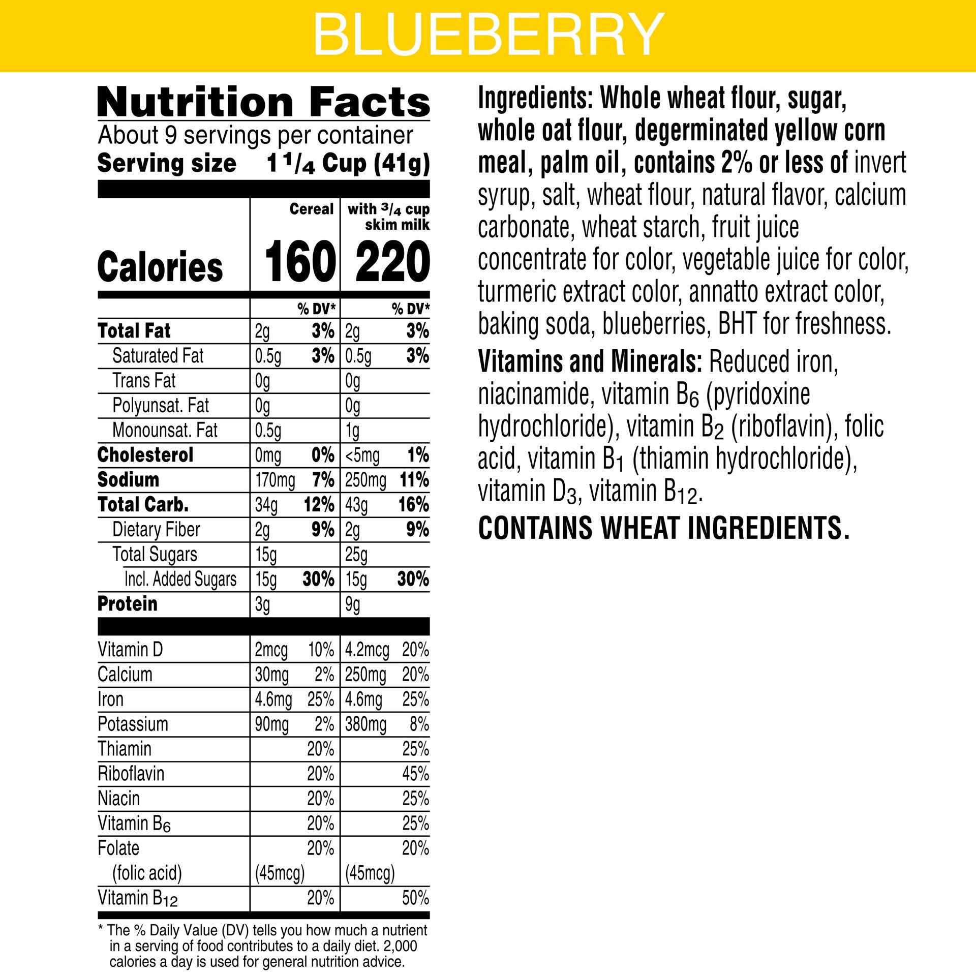 slide 2 of 5, Eggo Blueberry Waffle Cold Breakfast Cereal, 14.1 oz