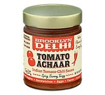 slide 1 of 1, Brooklyn Delhi Sauce Indian Tomato Chili Tomato Achaar, 9 oz
