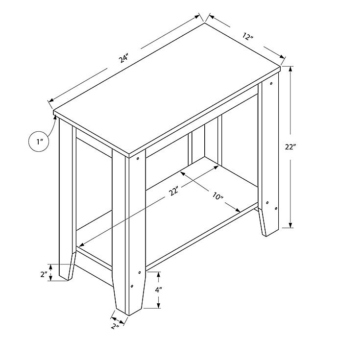 slide 3 of 5, Monarch Specialties Accent Table - Dark Taupe, 22 in