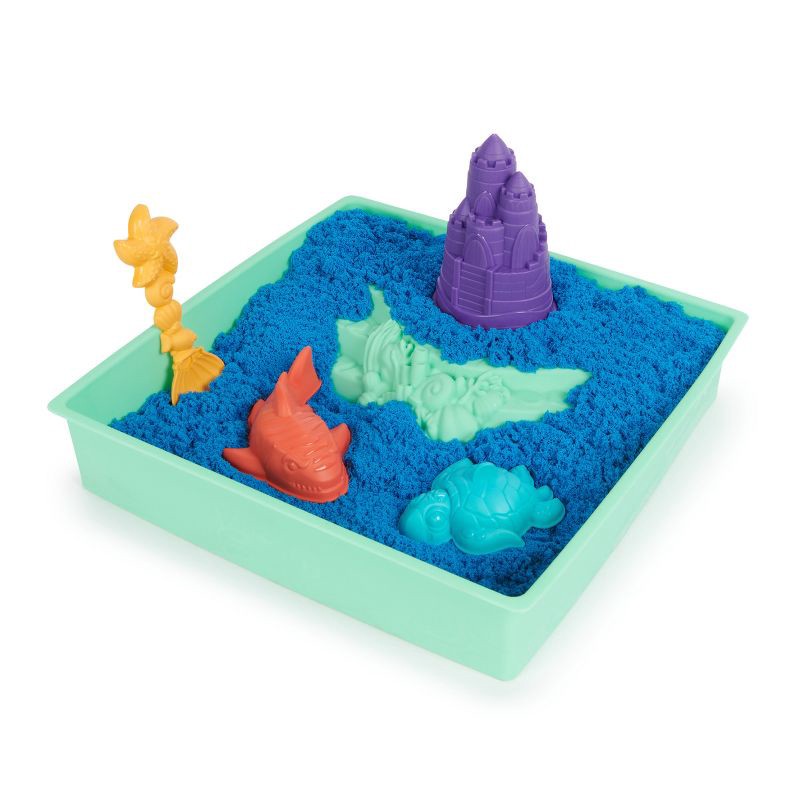 slide 3 of 6, Kinetic Sand Sandbox Set Blue, 1 ct
