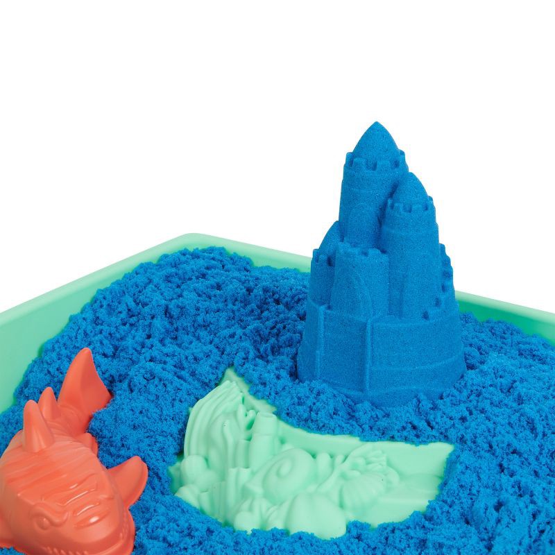 slide 4 of 6, Kinetic Sand Sandbox Set Blue, 1 ct