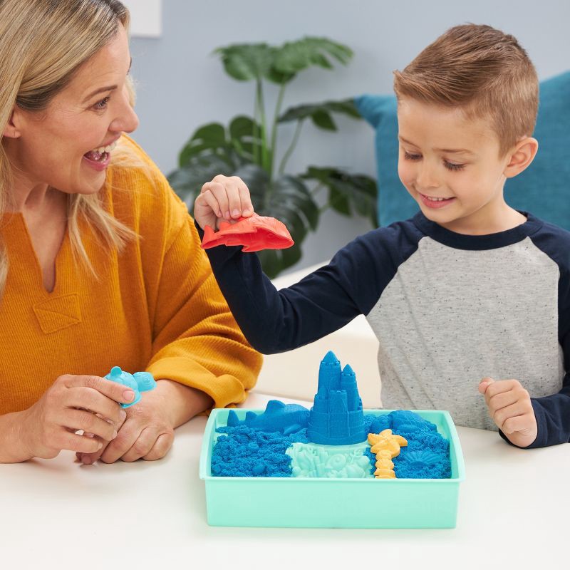 slide 6 of 6, Kinetic Sand Sandbox Set Blue, 1 ct