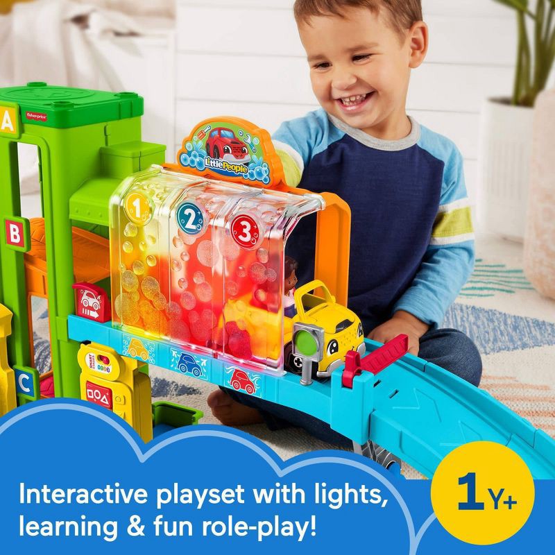 slide 2 of 6, Fisher-Price Little People Toddler Light-Up Learning Garage Playset, 1 ct