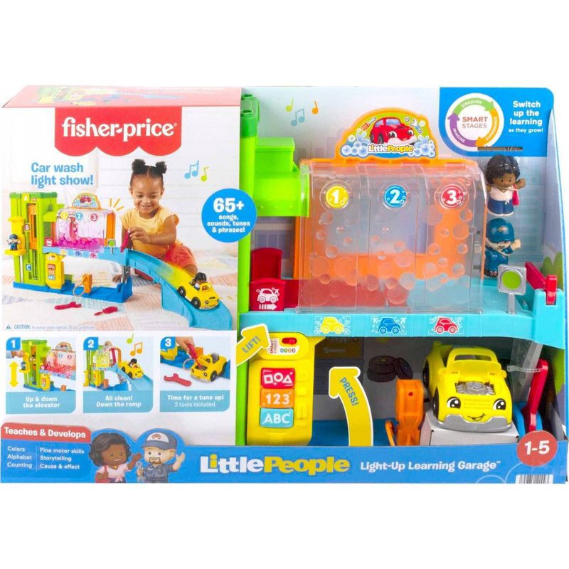 slide 6 of 6, Fisher-Price Little People Toddler Light-Up Learning Garage Playset, 1 ct
