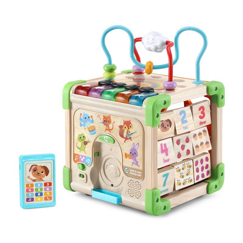 slide 3 of 10, LeapFrog Touch & Learn Wooden Activity Cube, 1 ct