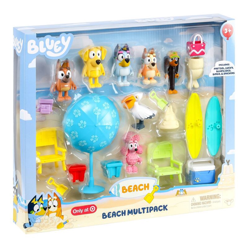 slide 8 of 11, Bluey Figure & Accessory Beach Multipack (Target Exclusive), 1 ct