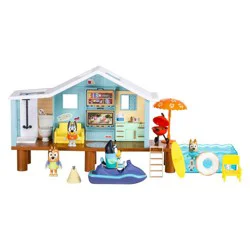 Bluey's Ultimate Beach Cabin Playset: Outdoor Adventure Toy Set with 17 Pieces