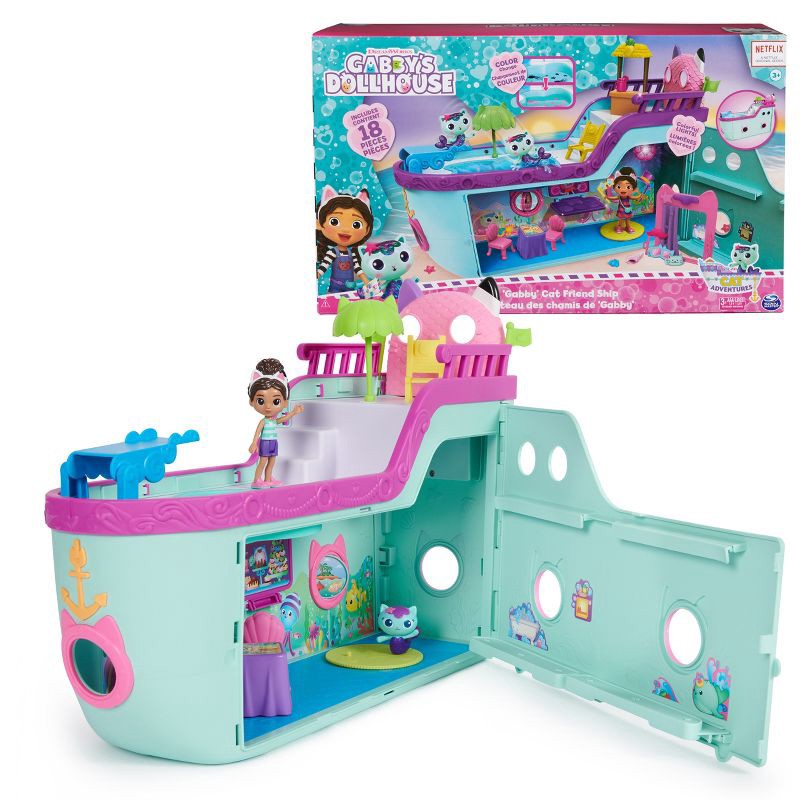 slide 1 of 11, Gabby's Dollhouse Cruise Ship Doll Playset, 1 ct