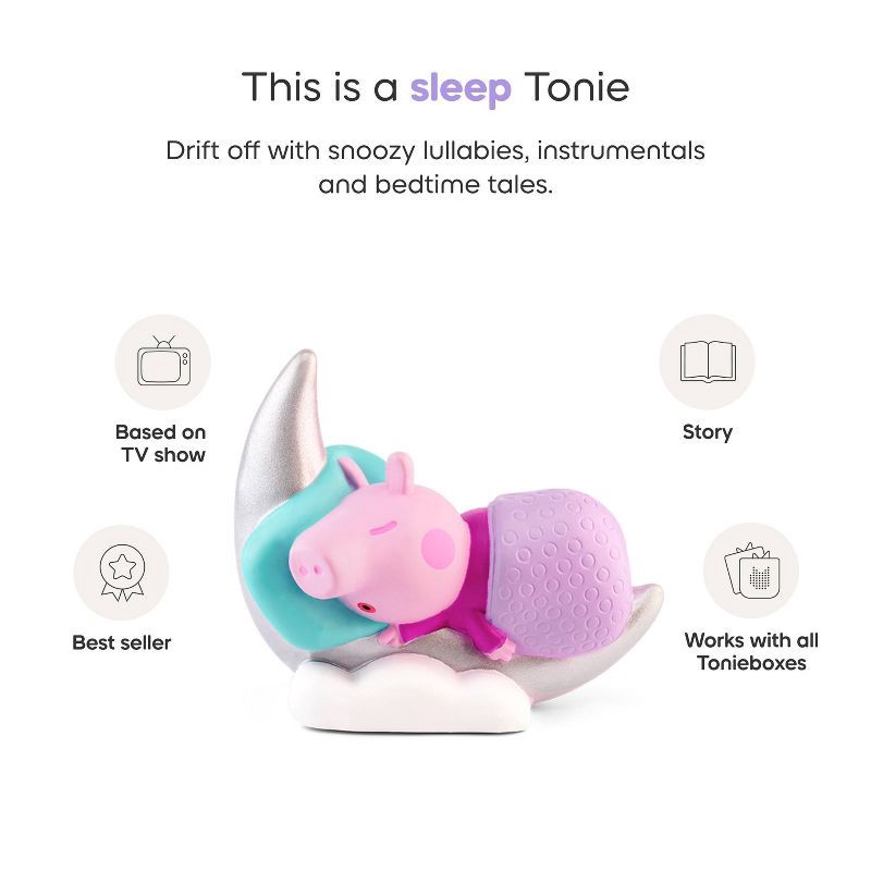 slide 5 of 7, tonies Sleeptime Peppa Pig Tonie Figurine: Electronic Storybooks, Reading & Music Focus, 1 ct