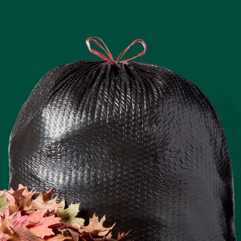 slide 2 of 4, Extra-Strong Lawn and Leaf Drawstring Trash Bags - 39gal/30ct - up&up™, 39 gal, 30 ct