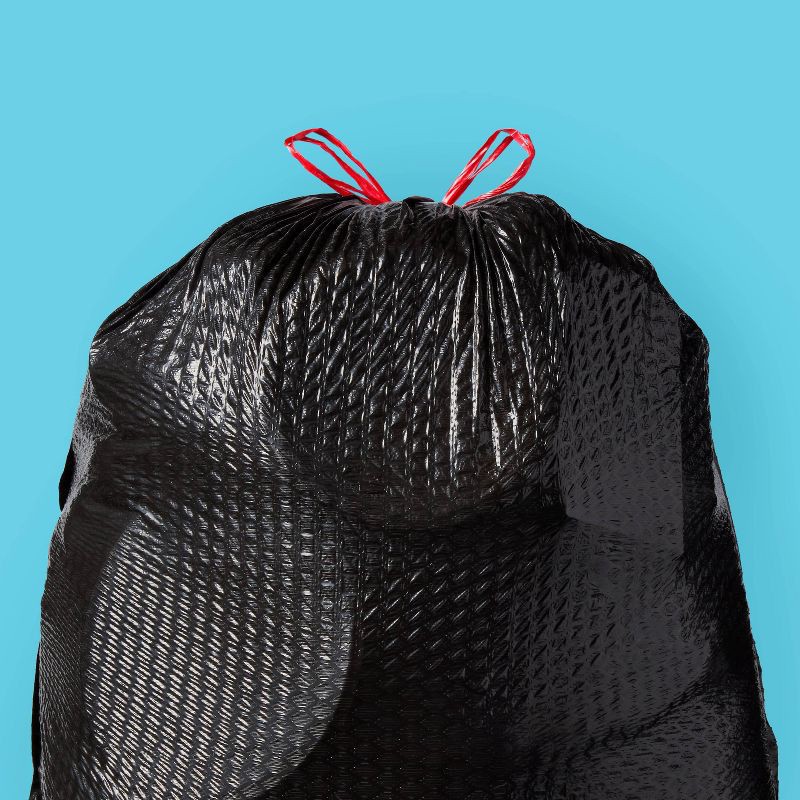 slide 2 of 4, Large Drawstring Trash Bags - 30gal/60ct - up&up™, 30 gal, 60 ct