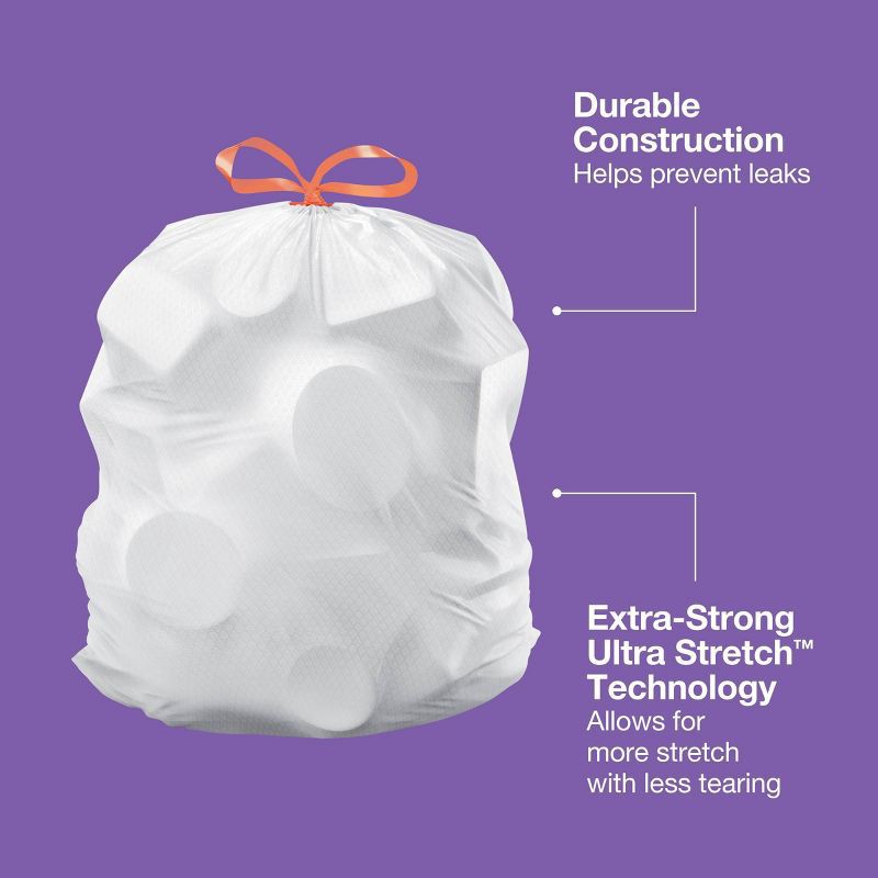 slide 4 of 5, UltraStretch Tall Kitchen Drawstring Trash Bags - Lavender Scent - 13gal/50ct - up&up™, 13 gal, 50 ct