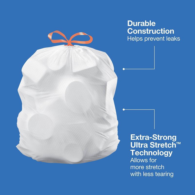 slide 4 of 4, UltraStretch Tall Kitchen Drawstring Trash Bags - Fresh Scent - 13gal/100ct - up&up™, 13 gal, 100 ct