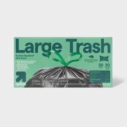 Extra-Strong Rodent Repellent Large Drawstring Trash Bags - Mint Scent - 30gal/20ct - up&up™