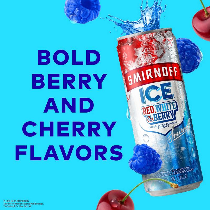 slide 3 of 12, Smirnoff ICE Red White & Berry - 12pk/12 fl oz Cans, 12 ct; 12 fl oz