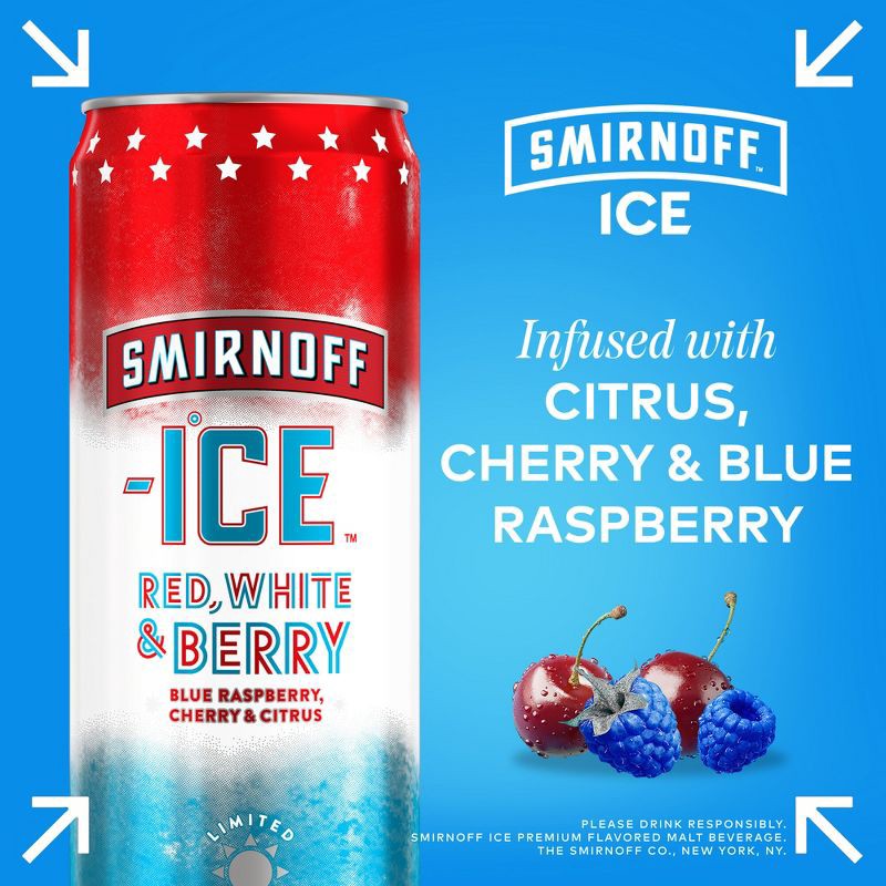 slide 4 of 12, Smirnoff ICE Red White & Berry - 12pk/12 fl oz Cans, 12 ct; 12 fl oz