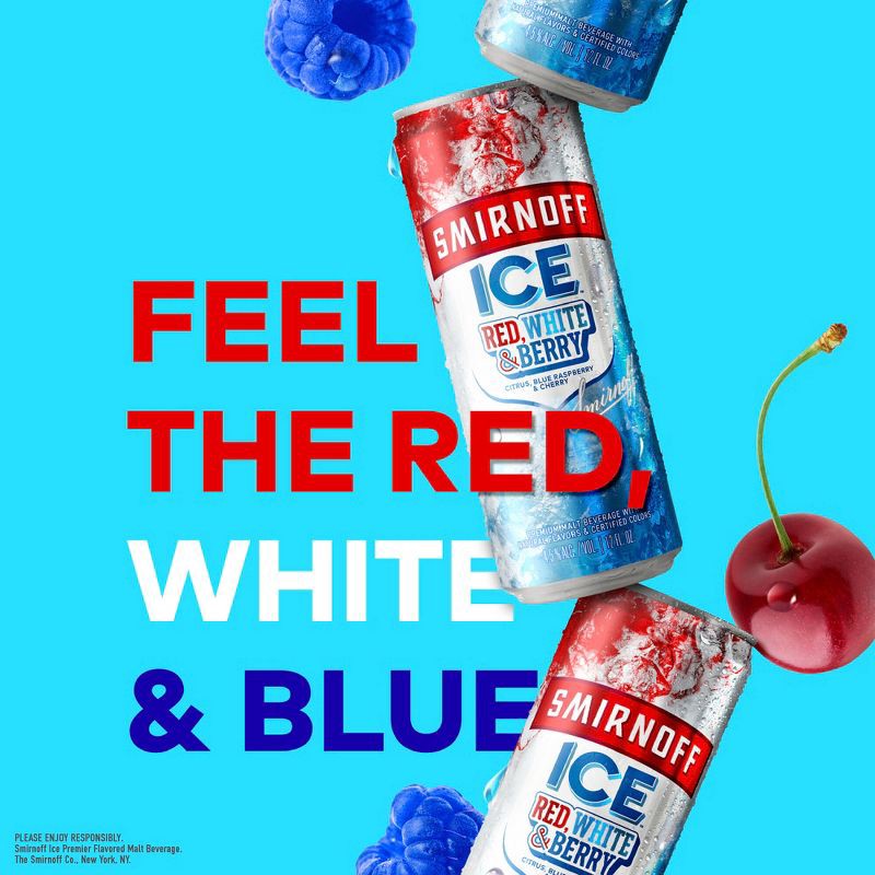 slide 7 of 12, Smirnoff ICE Red White & Berry - 12pk/12 fl oz Cans, 12 ct; 12 fl oz