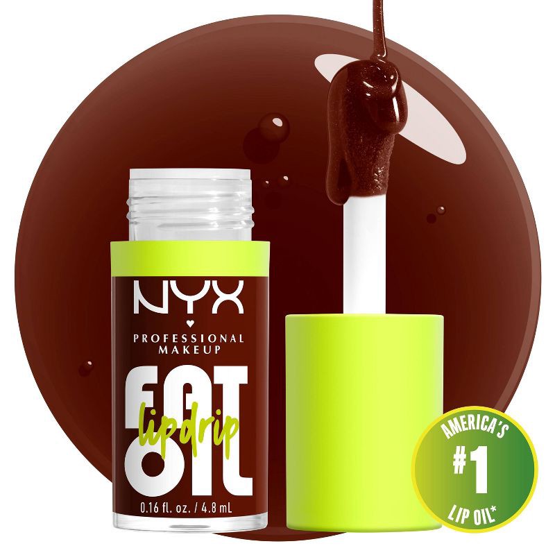slide 1 of 8, NYX Professional Makeup Fat Oil Lip Drip Lip Gloss - Status Update - 0.16 fl oz, 0.16 fl oz
