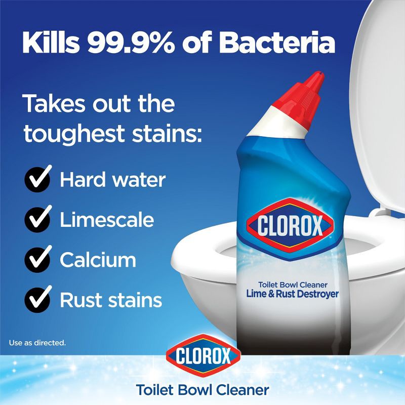 slide 3 of 11, Clorox Tough Stain Lime Scent Toilet Bowl Cleaner - 24 fl oz, 24 fl oz