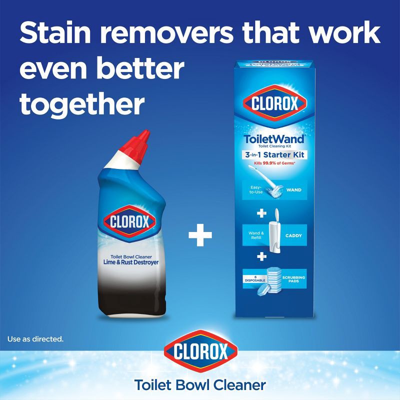 slide 7 of 11, Clorox Tough Stain Lime Scent Toilet Bowl Cleaner - 24 fl oz, 24 fl oz