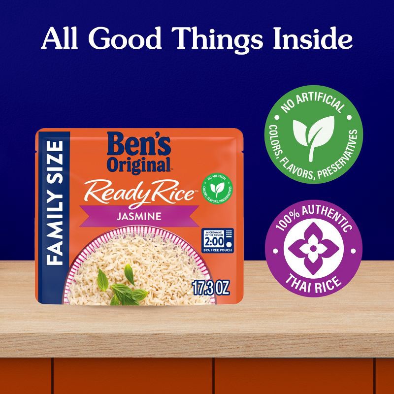 slide 5 of 6, Ben's Original Jasmine Ready Rice Family Size - 17.3oz, 17.3 oz