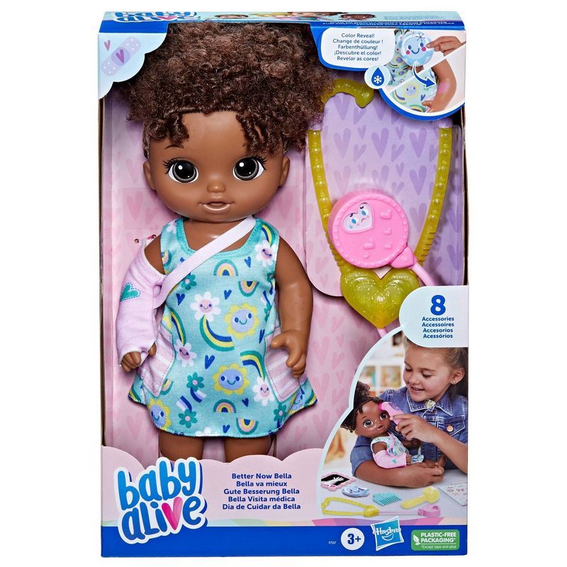 slide 2 of 8, Baby Alive Better Now Bella - Black Hair/Brown Eyes, 1 ct