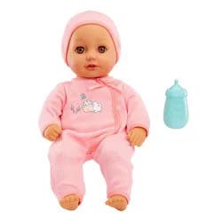 BABY Born My First Baby Doll Ava - Light Brown Eyes: Soft Body Toy with Bottle, PVC & Polyester Material