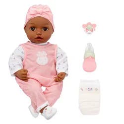 BABY Born My Real Baby Doll Harper - Dark Brown Eyes: Soft Body, Sound Effects, Includes Outfit & Accessories