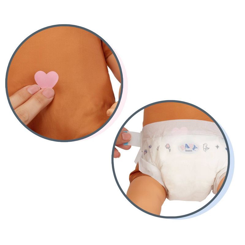 slide 7 of 7, BABY Born My Real Baby Doll Ava - Light Brown Eyes: Includes Pacifier, Outfit, Shoes, Bottle, Diaper, 1 ct