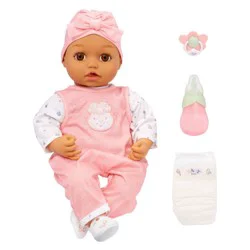 BABY Born My Real Baby Doll Ava - Light Brown Eyes: Includes Pacifier, Outfit, Shoes, Bottle, Diaper
